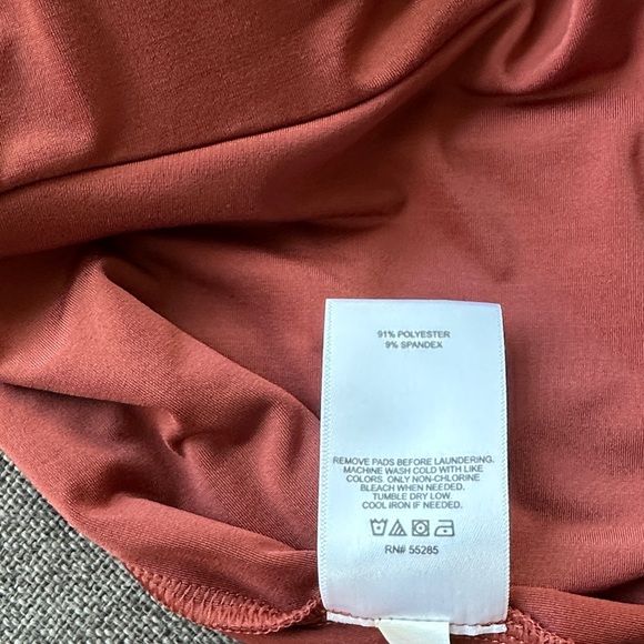 Express Body Contour Bodysuit in Rich Rust - Picture 6 of 8